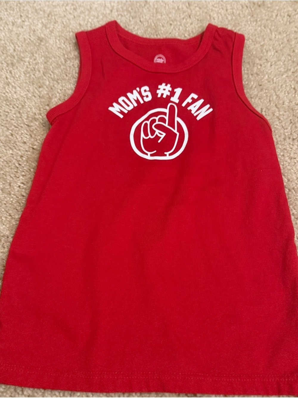 wonder nation Red "Mom's #1 Fan" Tank Top